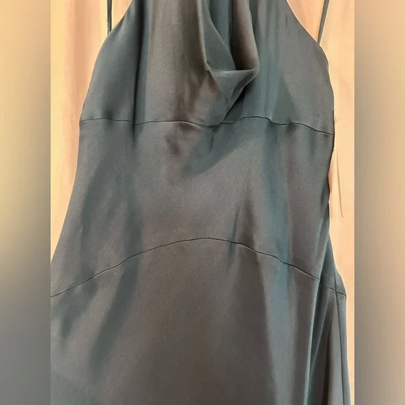 NWT Jones New York Dress, Size 8, Peacock Blue Pleated Back, 100% Silk - Picture 7 of 10